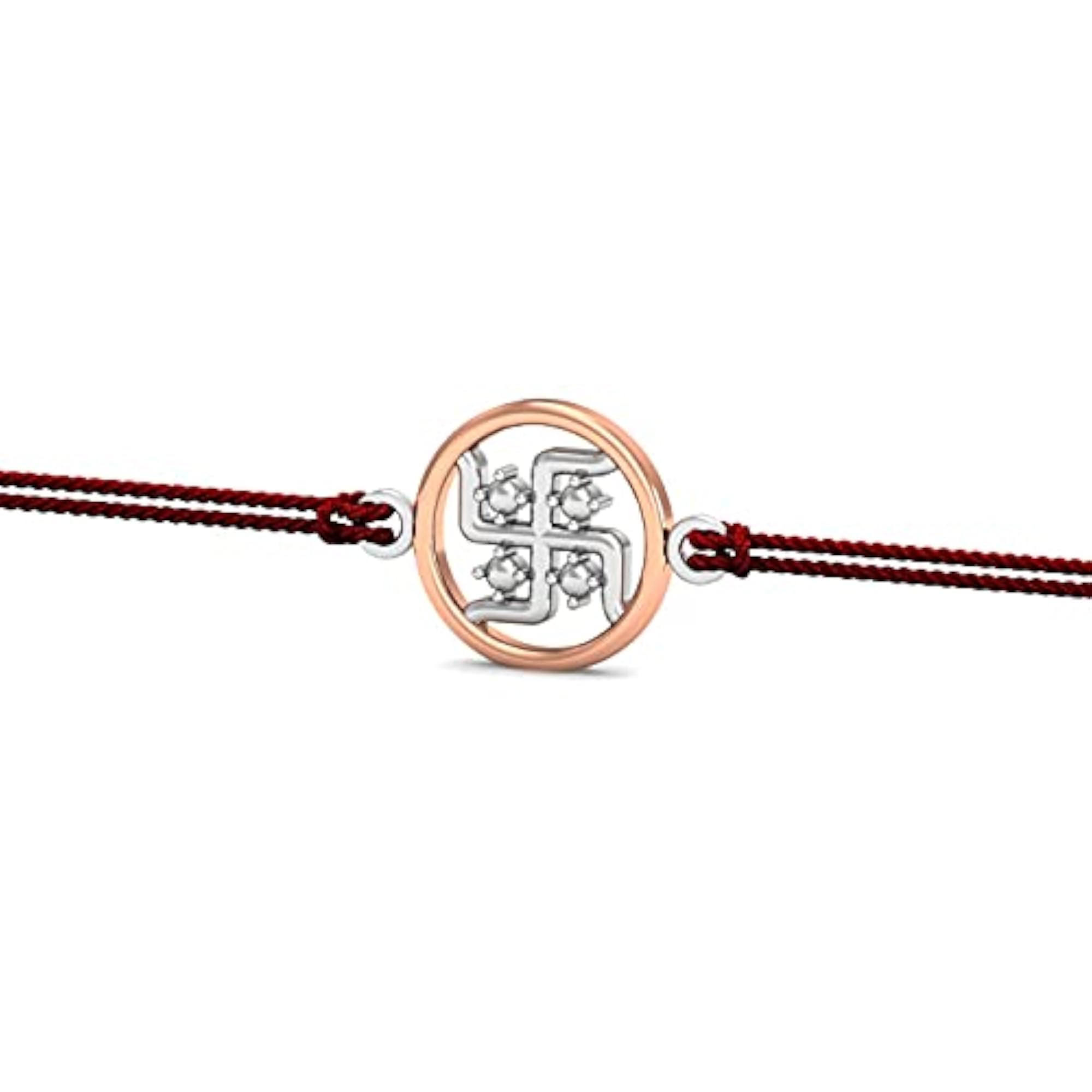 Swastik 925 Sterling Silver Rakhi Bracelet for Raksha Bandhan